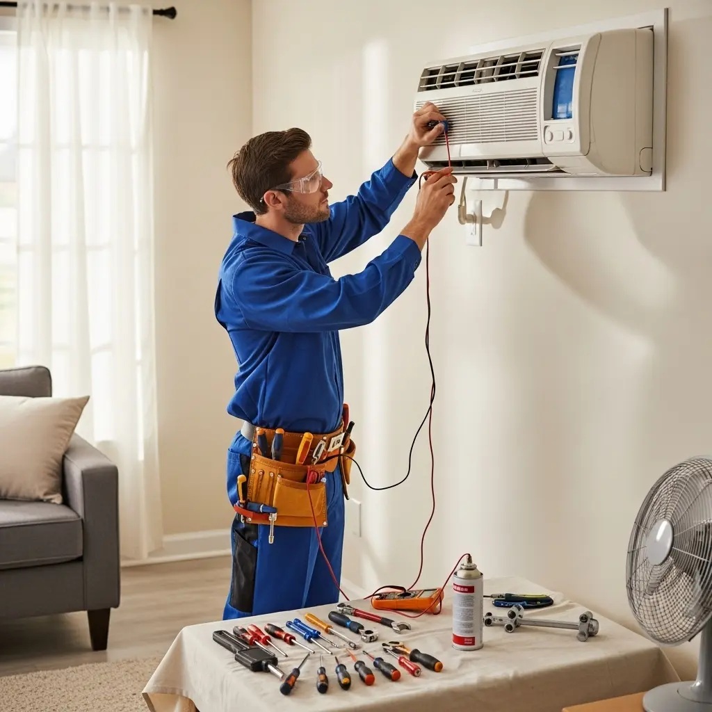 Kırkağaç Fujitsu Fujitsu klima gaz dolumu ve bakım – Enerji verimliliği artırıldı. - Teknik servis örneği